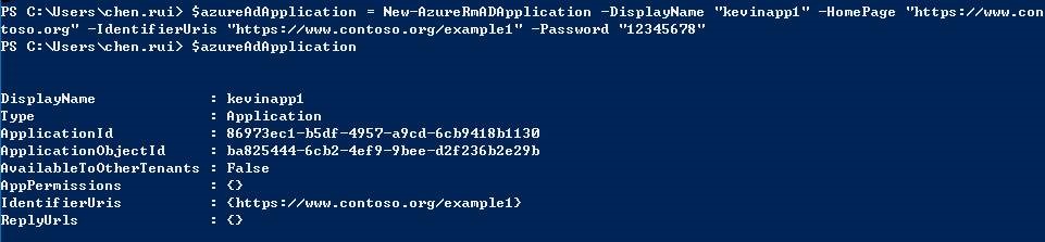 new-azurermadapplication