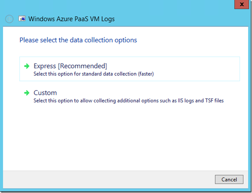 Windows Azure PaaS VM logs Windows Azure PaaS VM logs