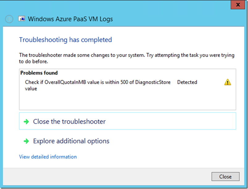 Windows Azure PaaS VM logs Windows Azure PaaS VM logs