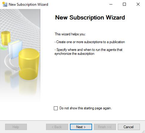 New Subscription Wizard New-Subscription-Wizard